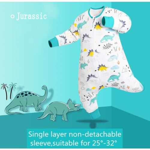 2021 Autumn Winter New Print Goods For Newborns Long Sleeve Sleeping Bag For Kids Cotton Romper Cute Casual Baby Pajamas Clothes
