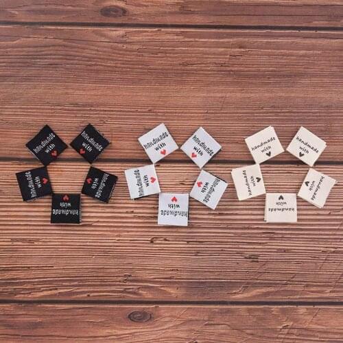 50pcs clothing label handmade with love cloth clothing sewing accessories from the color
