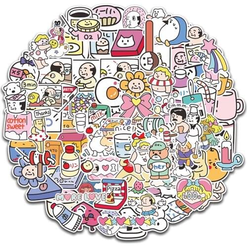 88Pcs VSCO Vinyl Girl Essential Stuff Stickers Waterproof Diy Refrigerator Phone Skateboard Car Accessories Sticker