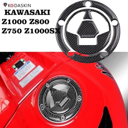 KODASKIN Motorcycles Accessories Carbon Tank pad Motor 3D Gas Cap Sticker Protection Decal for Z1000 Z800 Z750 Z1000SX