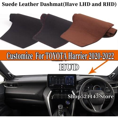 Accessories Car-styling Suede Leather Dashmat Dashboard Cover Dash Mat Carpet For TOYOTA Harrier 2020 2021 2022
