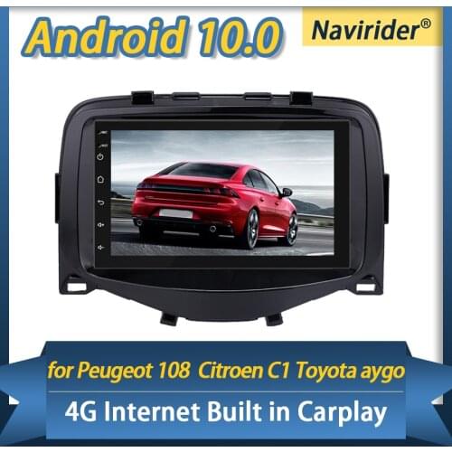 128GB Rom Car Stereo With Screen For Peugeot 108 Citroen C1 Toyota aygo Android 10 GPS Navigation Carplay Autoradio Head Unit