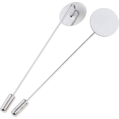10pcs Stainless Steel Stick Pin Findings Lapel Stick Breastpin for Men Women Hijab Scart Colalr Lapel Pin Protector 1.5cm Pad