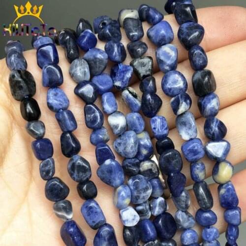 5-7mm Irregular Old Blue Sodalite Stone Beads Natural Loose Beads For Jewelry Making DIY Earrings Bracelet Accessories 15