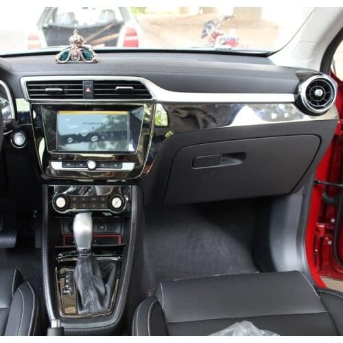 Black item for MG ZS 2017-2019 Interior trim gear panel Decorative frame Stainless steel