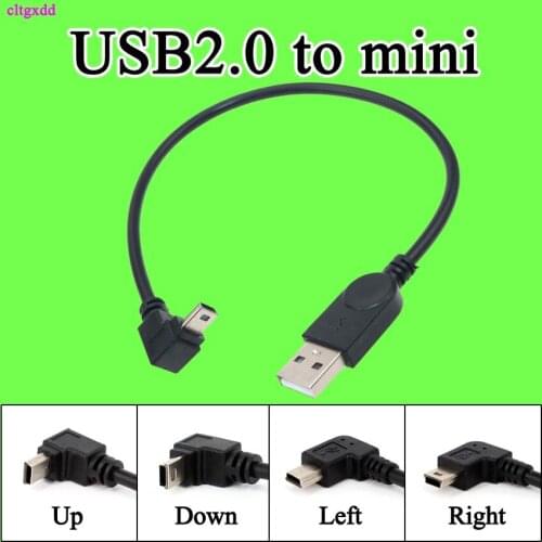 Cltgxdd Data Sync Flat Mini USB A Male To Mini 5 Pins B Charger V3 USB Cable For MP3 MP4 MP5 Player Camera Radio Bluetooth DVD