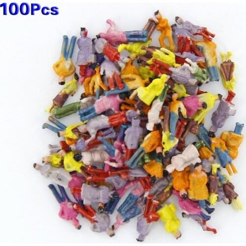 FBIL-New 100pcs Painted Model Train People Figures Scale N (1 to 150)
