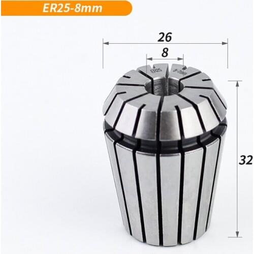 ER25-8mm,1pcs,Freeshipping CNC Machine Milling Cutter Collet,Tungsten Steel Solid carbide End Mill Accessory,Fastening tool