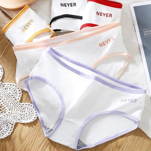 4Pcs/lot Cotton Panty Solid Womens Panties Comfort Underwear Skin-friendly Briefs For Women Sexy Low-Rise Panty Intimates