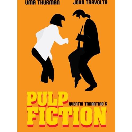 Pulp fiction orange color movie Photo Art Film Print Silk Poster for Your Home Wall Decor 24x36inch