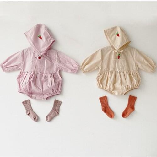 Newborn Baby Jumpsuit Baby Romper Baby Boy Clothes Spring Summer With Hat Long sleeve Baby Boys Girls Jumpsuit Clothes