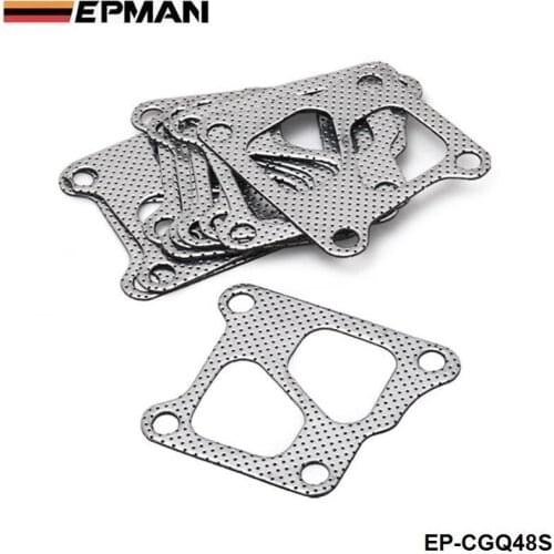 10PCS/LOT Manifold & Turbo Gasket Set For Mitsubishi Lancer Evo 4 5 6 7 8 9 2.0 4G63 EP-CGQ48S