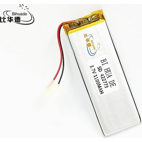 3.7V 1100mAh Lithium Polymer LiPo Rechargeable Battery li ion cells For Mp3 Mp4 Mp5 DIY PAD DVD E-book bluetooth headset 422773