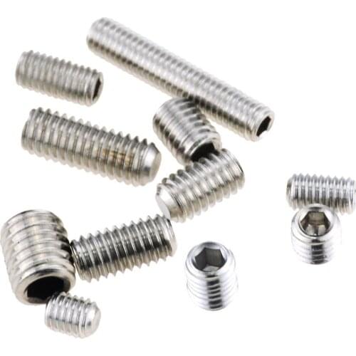 M2 M2.5 M3 M4 M5 M6 M8 DIN916 304 Stainless Steel Hex Hexagon Socket Allen Cup Point Grub Screw Set Bolt