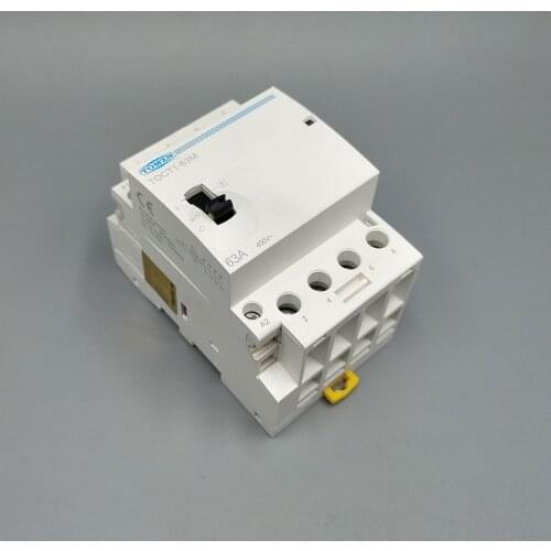 TOCT1 4P 63A 220V/230V 50/60HZ Din rail Household ac Modular contactor with Manual Control Switch 4NO or 2NO 2NC or 4NC