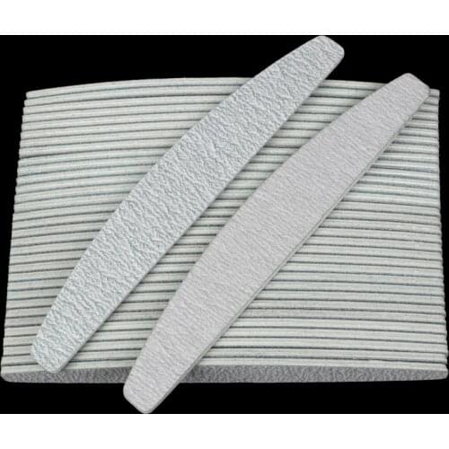 50pcs/lot Grey Boat Nail File 100/180 Sandpaper emery Board Nail Buffer Blocks Lime a ongle Cuticle Remover Manicure Tools Set