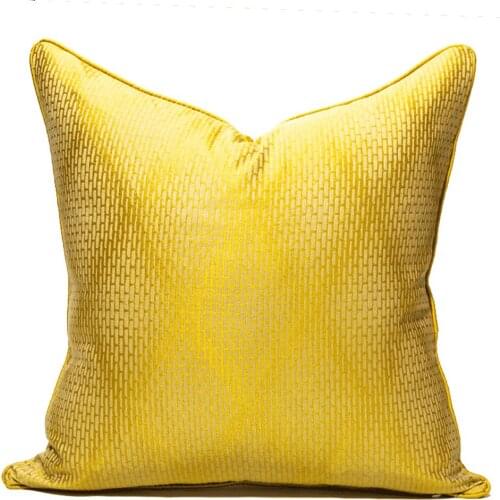Housse De Coussin High Quality Yellow Cushion Cover 45x45cm Throw Pillow Cover For Livingroom Couch Luxury Sofa Pillowcase