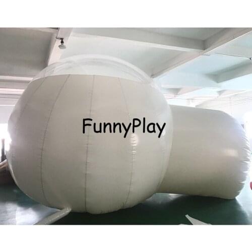 Camping tent half clear half white show greenhouse tent Famaily Backyard star luxury lodging party tent