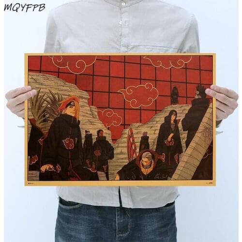 Japanese Anime Kraft Paper Poster Home Bedroom Wall Decoration Painting Core 50.5x35cm