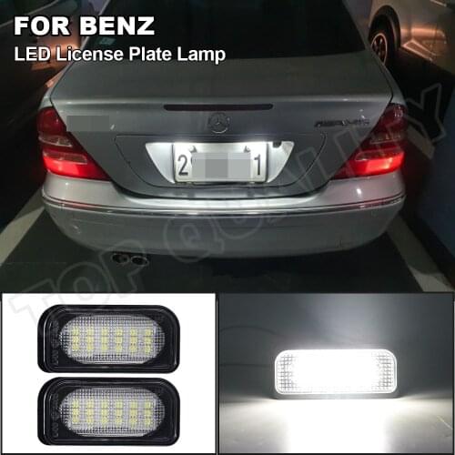 Fits For Mercedes Benz C-Class W203 Sedan SL-Class R230 CLK-Class W209 C209 A209 LED License Plate Light Number Plate Lamp