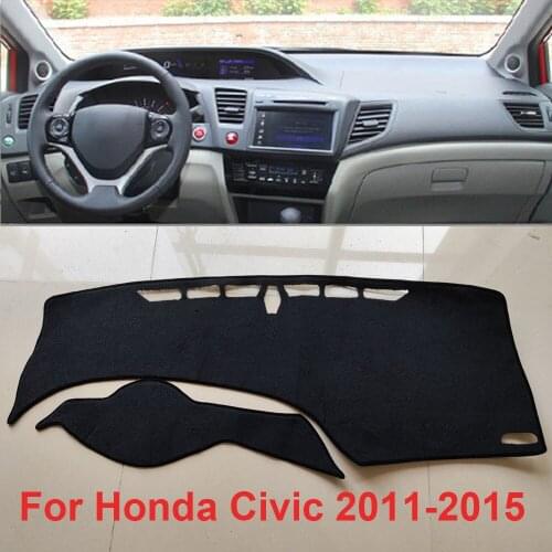Anti-Slip Mat for Honda Civic 2012 2013 2014 2015 DashMat Sun Dashboard Mat Cover Pad Car Interio Accessories