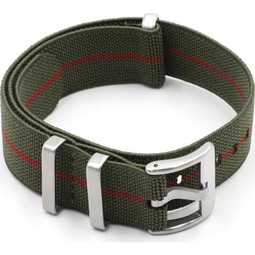 Trendy Brand Nylon Nato Strap Watch Elastic Belt French Troops Parachute Bag Watchband 18mm 20mm 22mm Military Wristwatch
