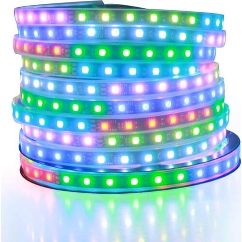 32.8ft Addressable RGB LED Strip Light WS2811 Dream Color Digital Programmable Flexible LED Pixel Tape Light 24V 10m 600 LEDs 50