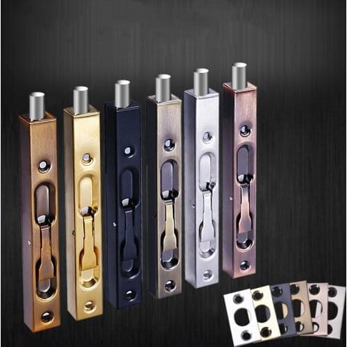 6 inch Stainless Steel Hidden Door Bolt Security Guard Door Latch Sliding Door Lock Bathroom Bolt Dust Proof Hardware