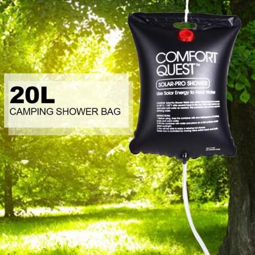 Solar Shower Bag 20L Solar Heating Camping Shower Bag Portable For Outdoor Travel Summer Beach Climbing Fishing Hiking Drop Ship