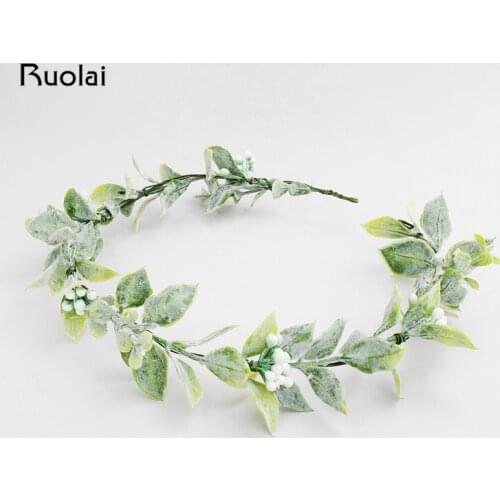 Bohemia Wedding Headbands Flower Hair Comb Green Leaves Wedding Accessories Bridal Headpieces Hair Decoration HD4