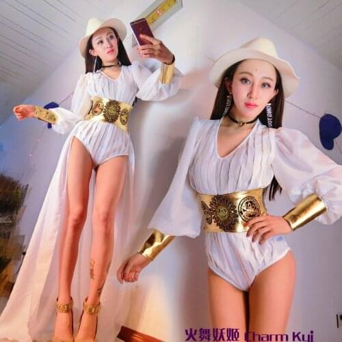 Bar Female Singer Nightclub Ds Costumes New Waist Conjoined Tail Gogo Stage Nightclub Outfits Performance Costume Rave Outfit