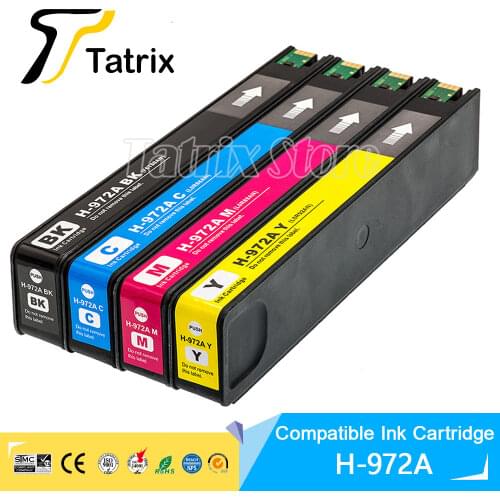 Tatrix 4 Color For HP972A For HP972 972 972A Ink Cartridge For Pagewide 352dw 377dw 452dn dw 477dn dw 552dw 577dw 55250dw P57750