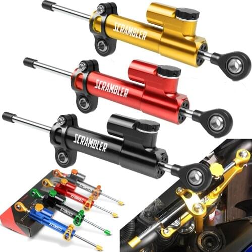 For DUCATI SCRAMBLER 2015-2018 2016 2017 2019 2020 Universal Aluminum Motorcycle Damper Steering Stabilize Safety Control