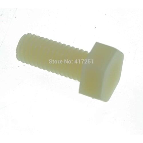 PACK OF 1 Metric Thread M6x25mm Full Nylon Outside Hex Screw Plastic bolts Fasteners