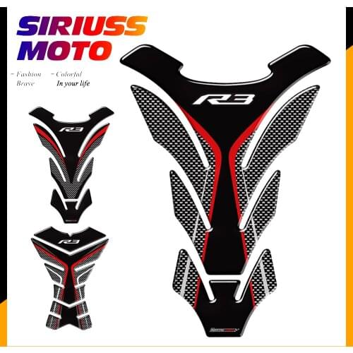 3D Motorcycle Tank Pad Protector Decal Stickers Case for Yamaha R3 YZF-R3 VS Tank