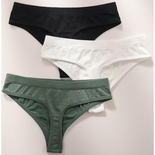 Womens Thongs G-String Sexy Panties T-Back Thong Female Bottom Bikini Underwear Seamless Soft Lingerie Fashion High Rise Panty