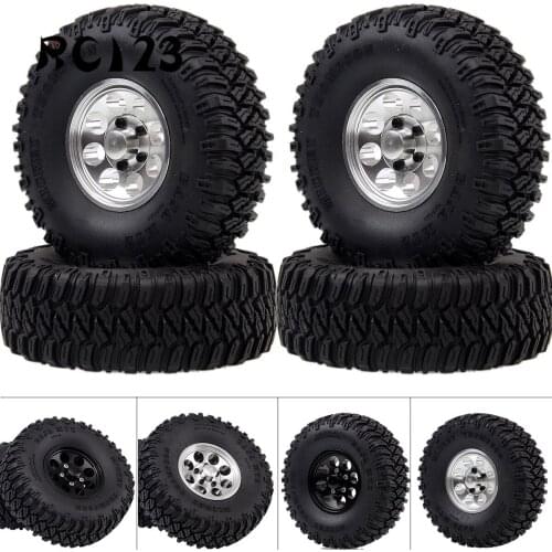 1:10 4P 1.55" Metal Beadlock Wheels Rim Hub 96MM Tires Tyre FOR RC D90 TF2 Tamiya CC01 LC70 MST JIMNY Axial 90069 NEW ENRON