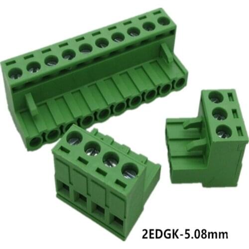1 set of 2-16 pin 2EDG-UKR-5.08 mm rail terminal screw plug-in terminal block connector DIN rail mounting instead