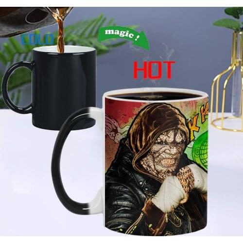1Pcs Killer Croc Heat Sensitive Magic Color Changing 11oz Ceramic Mugs Breakfast Coffee Cow Milk Tea Cup A Very Interesting Gift