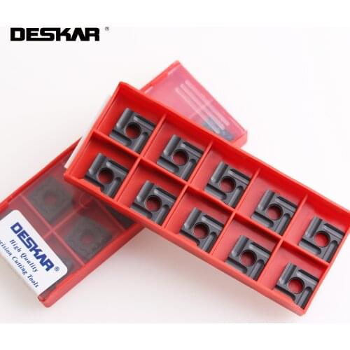 10PCS DESKAR SNMG120408 R-S L-S TM LF9118 Turning Tools Carbide Inserts CNC Lathe Cutting Blades For Steel Parts