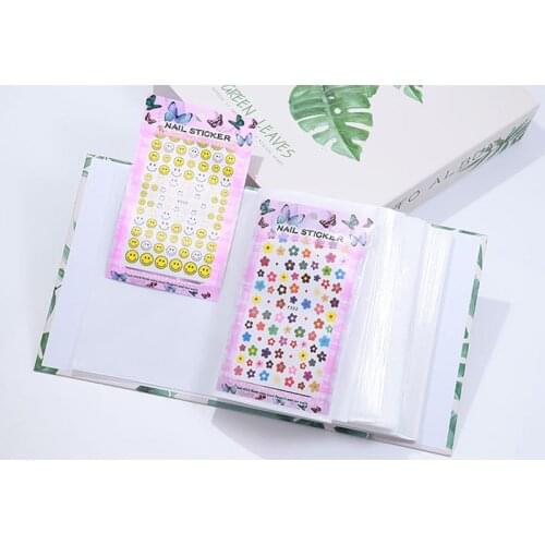 100/120 Slots Nail Sticker Water Decal Collecting Albums Storage Holder Nail Art Display Showing Book Container Tools