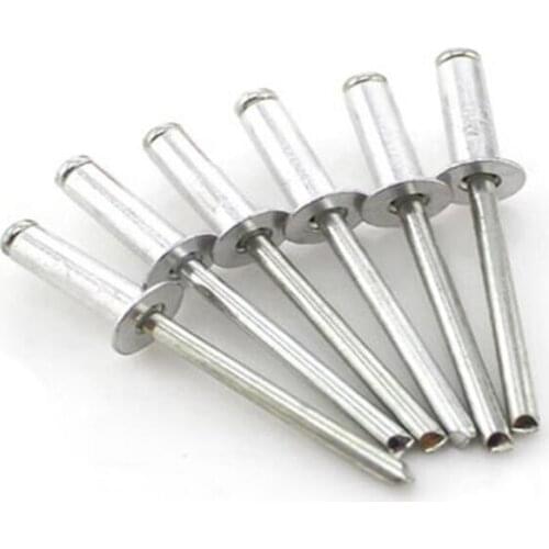 100pcs Countersunk Head Aluminum Blind Rivets Decorating Nails Flat Head Pop Aluminum Rivets M5x8