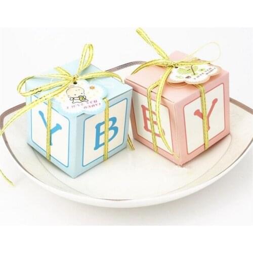 Birthday Party BABY Party Candy box Wedding Favor package Candy Gift 2Colors Pink/Bule 100pcs