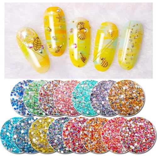 2.0mm Crystal Chameleon AB Manicure Art Rhinestones For Nail Diy Decoration Glue On Shiny Nail Art Design, 10000pcs