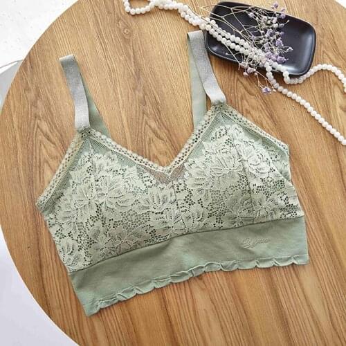 2020 New Women Sexy Lace Bra Female Bralette Push Up Seamless Tube Sleep Dormir Tops Plus Size Lingerie Underwear Brassieres