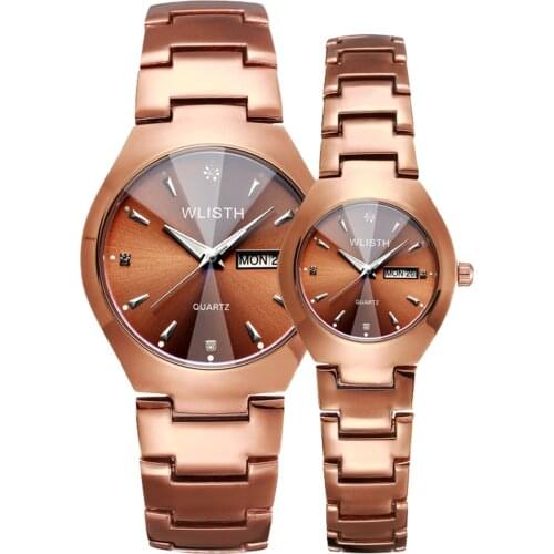 2 PCS Valentines Day Waterproof Quartz Men and Women Steel Band Couple часы женские relogio feminino часы женские наручные