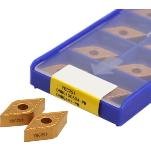 DNMG150604-PM YBC251 YBC252 Carbide Inserts DNMG150608-PM YBC252 YBC251 CNC Lathe Tool Blade Cutting Tools External Turning Tool