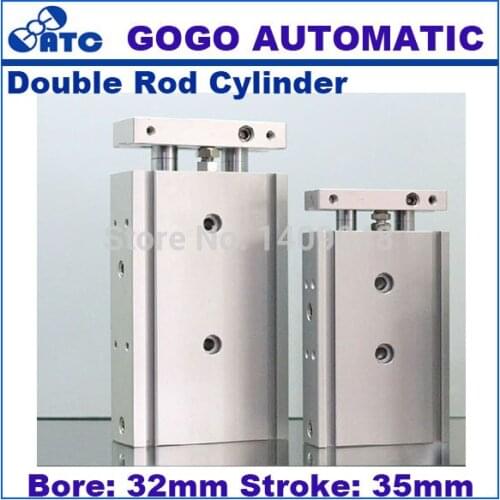 GOGO High quality double acting dual rod piston air pneumatic cylinder CXSM 32-35 32mm bore 35mm stroke with slide bearing