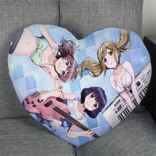 Custom BanG Dream! Heart Pillow Cover Custom Zipper Pillowcase Cover Wedding Home Office Decorative 1pcs custom