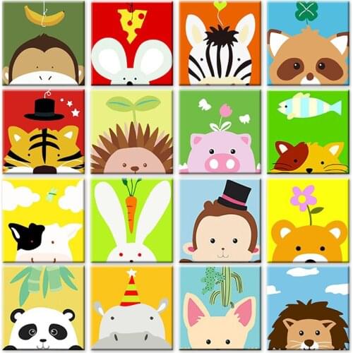 RUOPOTY Painting By Numbers Kits For Adults Pig and mouse Animals Oil Picture 60x75cm Home Living Room Wall Decor art